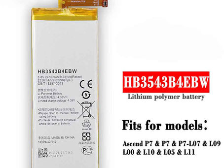 Huawei HB3543B4EBW 2460MAH Bateria do Huawei Ascend P7 P7-L07 L09 L00 L10 L05 L11 Baterie do Telefonów