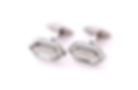 Gray swarovski hexagon cut crystal cufflinks palladium plated