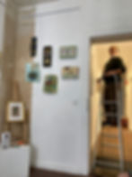 Aufhängen im Kunstsalon