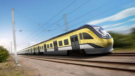Gaziray projesinin katalogda yer alan tren görseli