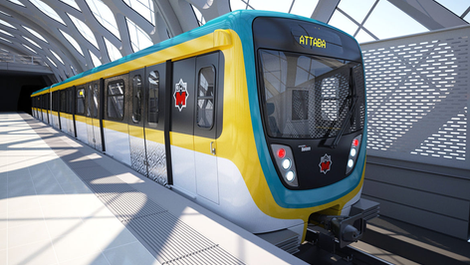İskenderiye Metrosu için katalogda yer alan raylı sistem görseli