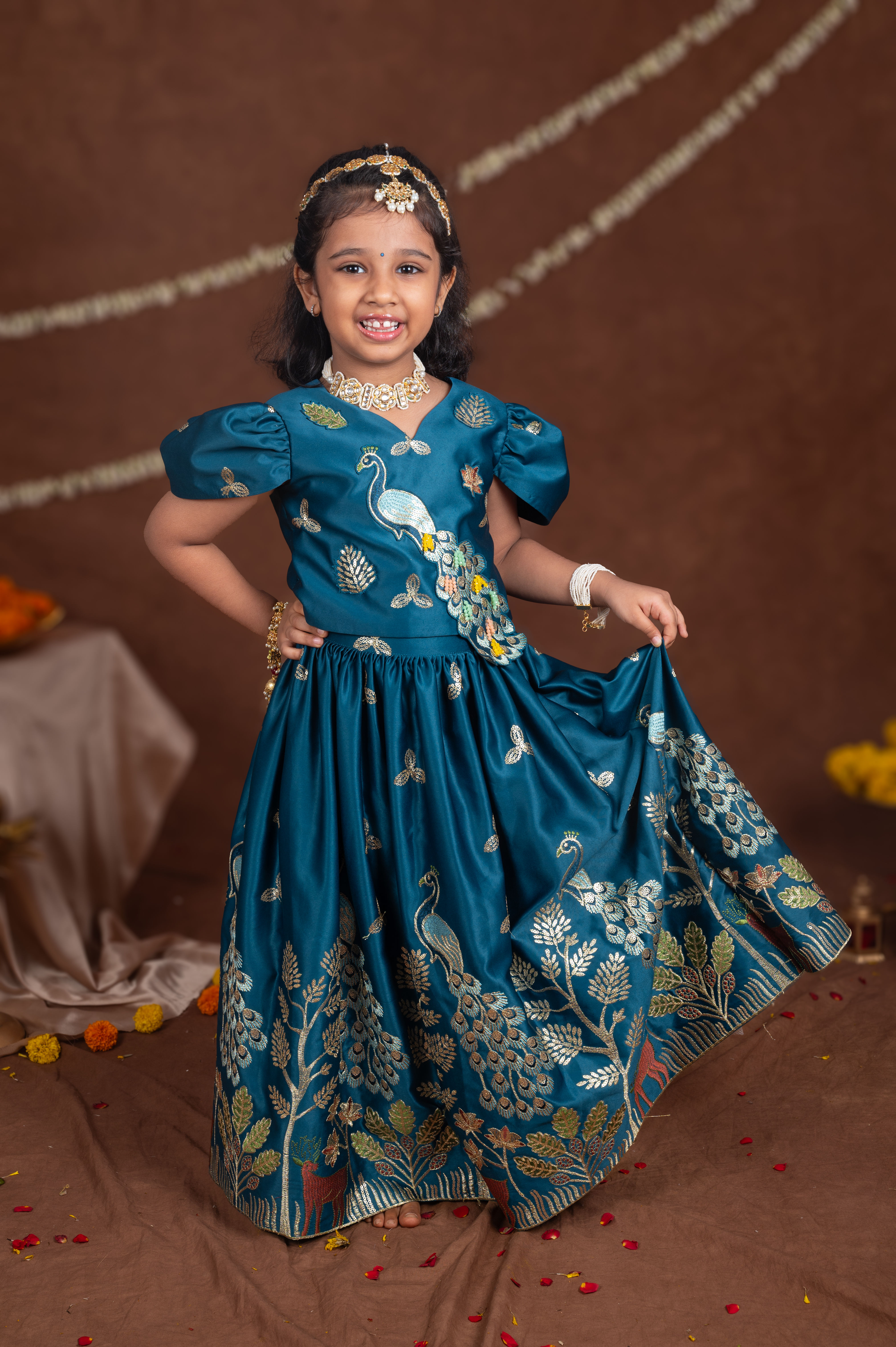 Madhuban Peacock Embroidered Lehenga Set