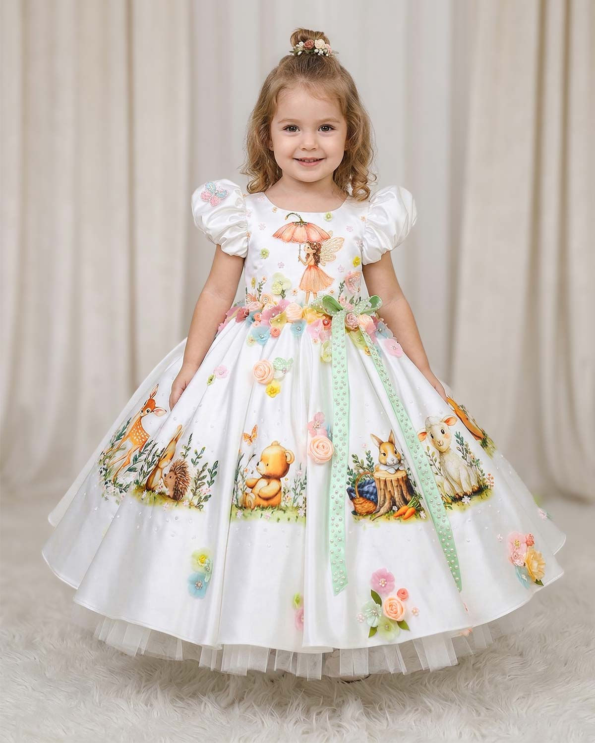 Fantasy-Themed Fairy & Animal Full Gown
