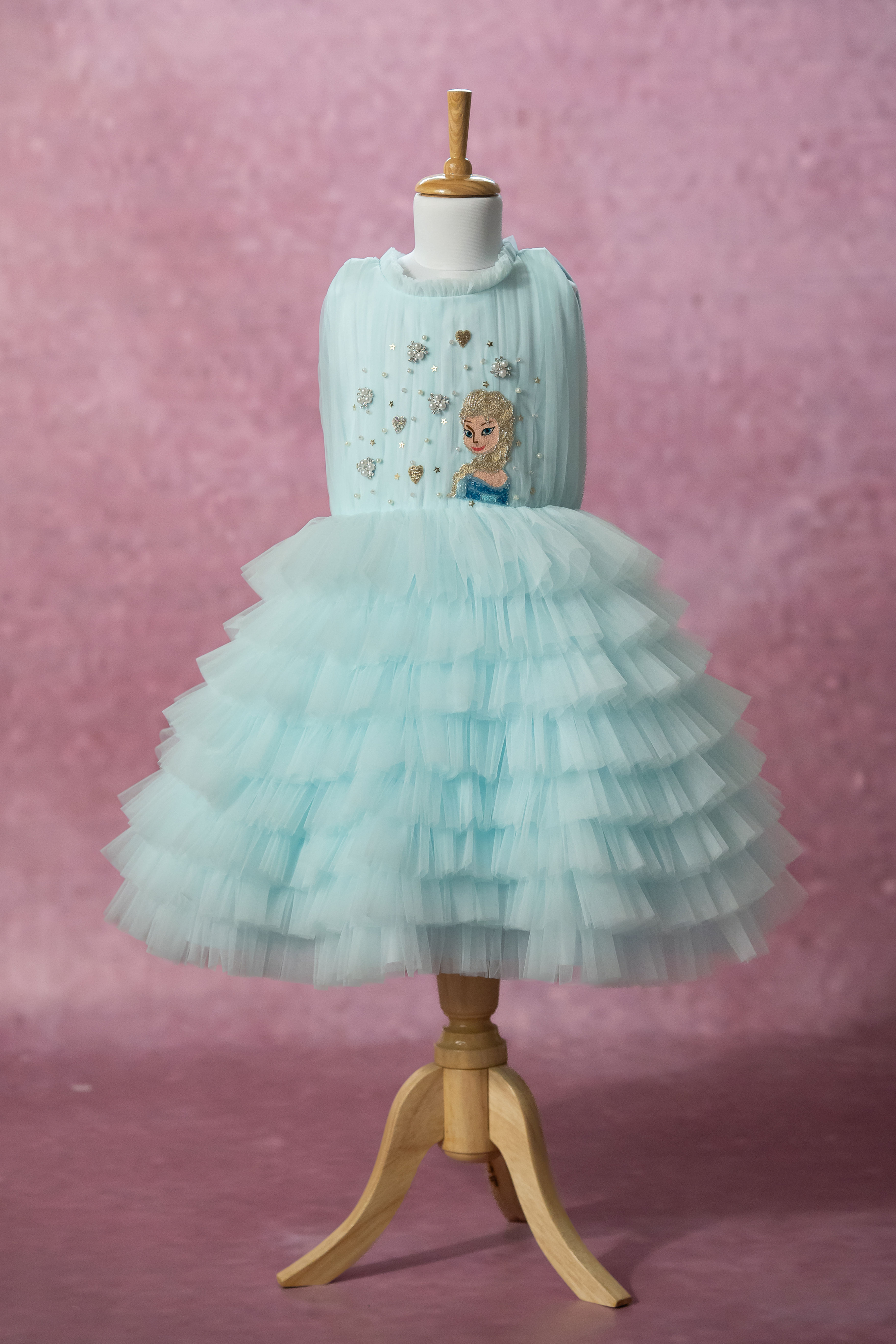 Layered Elsa Dress In Blue