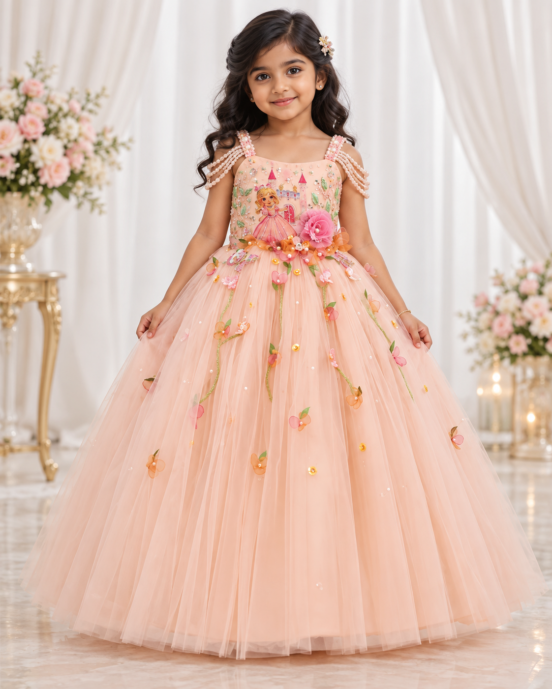 Net Princess Full-Length Gown
