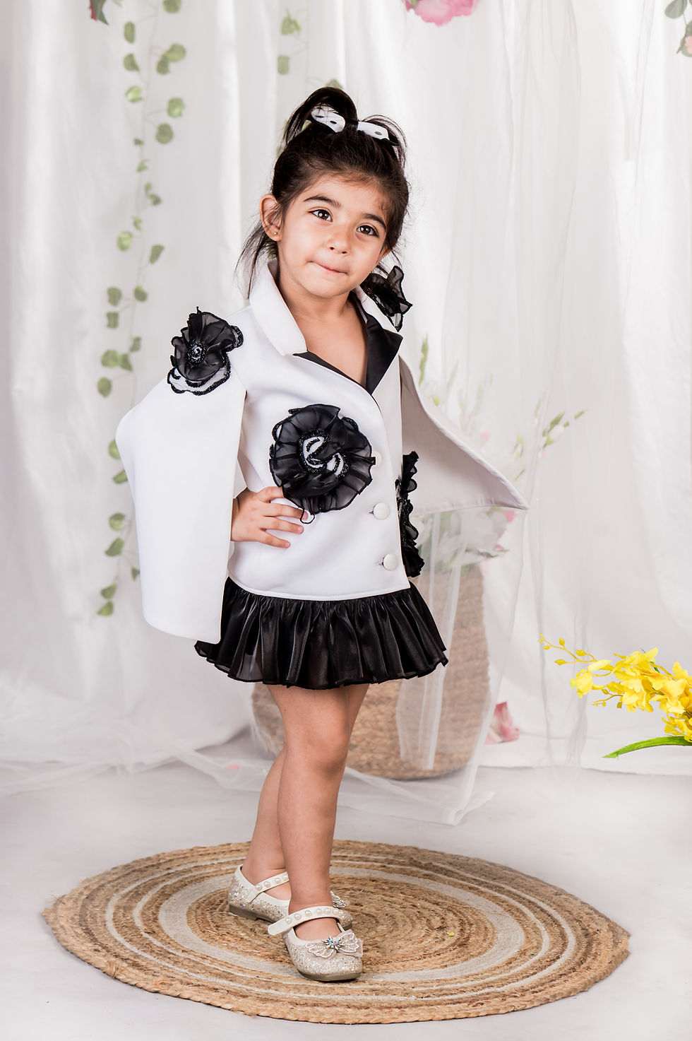 Rosy Cape Blazer Dress