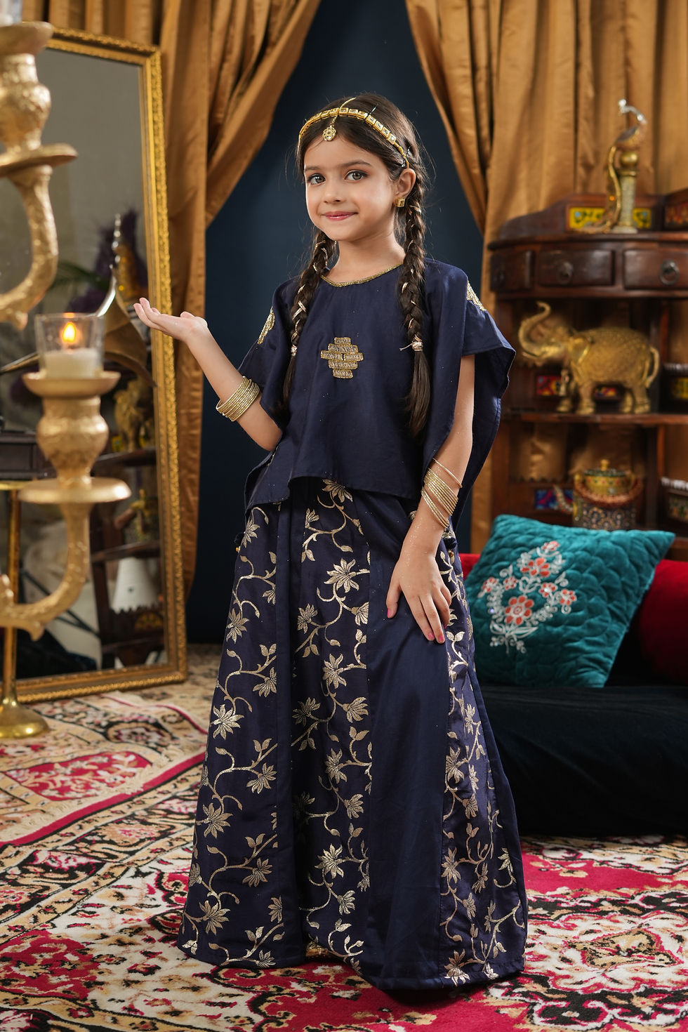 Navy Blue Lehenga Set