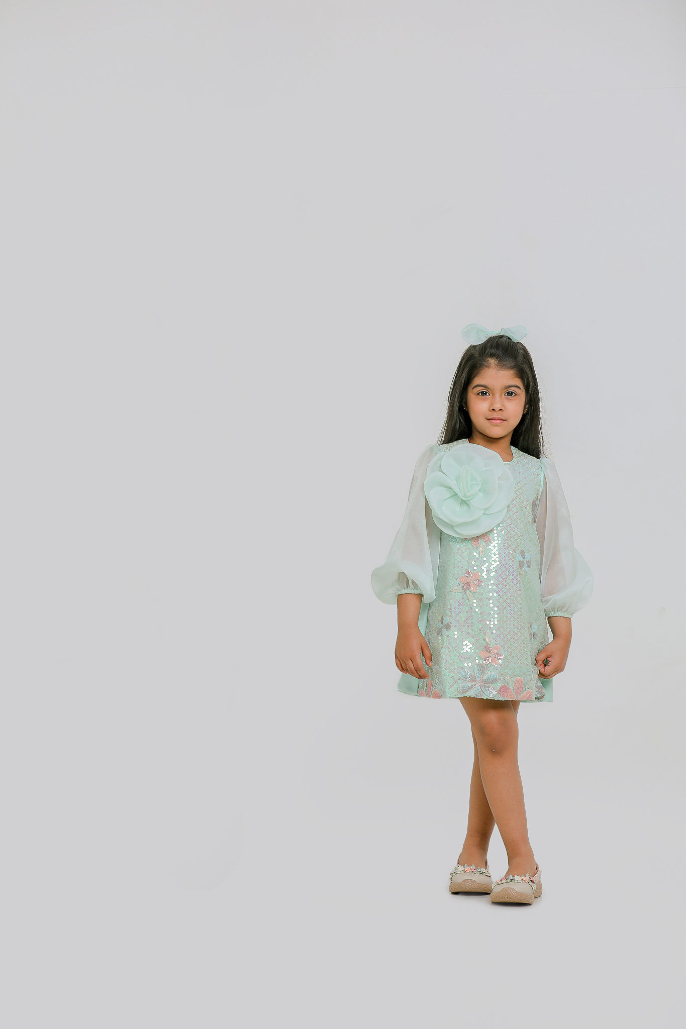 Sequins Flower Straight Dress