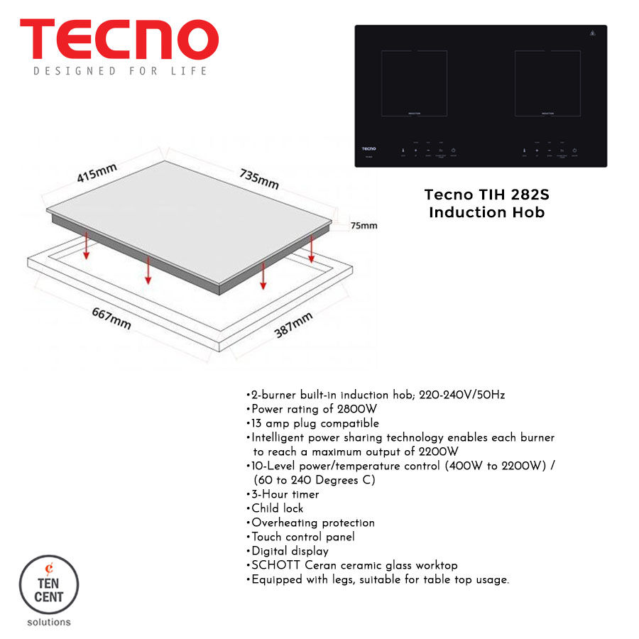 Thumbnail: Tecno Slim Line Hood with Induction Hob Bundle A