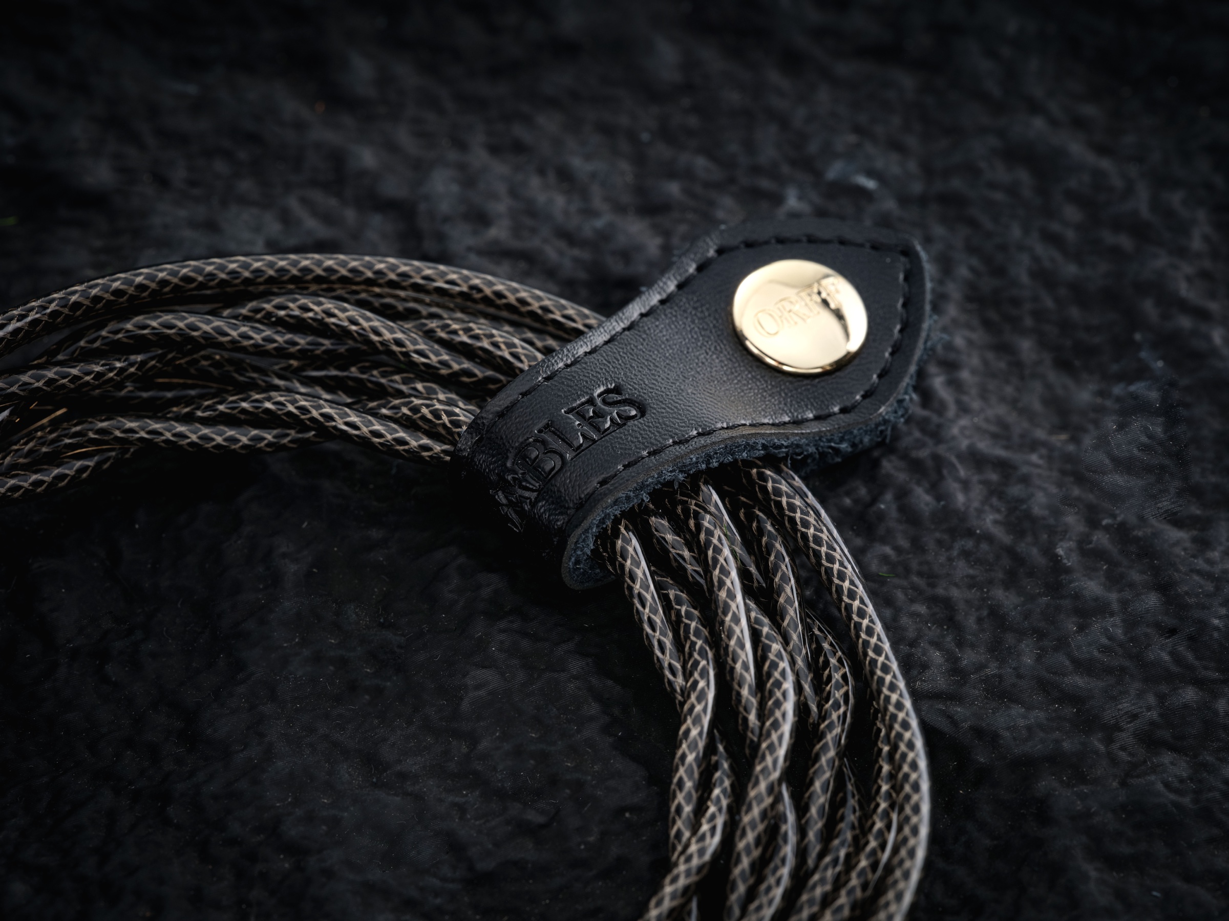 Alexander cable and leather cable tie
