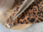 sac banane léopard camel - doublure écrue