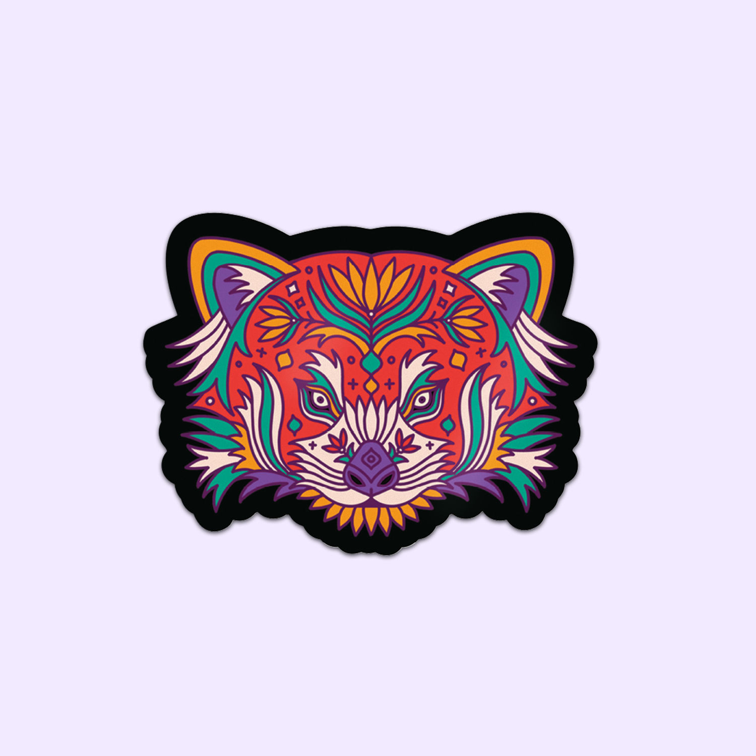 "Red Panda. Black Collection" Gloss Laminated Vinyl Sticker
