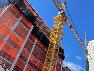 This weekend Cauldwell Wingate, along with Morrow Crane erected the tower crane for 250 E 83rd Stree