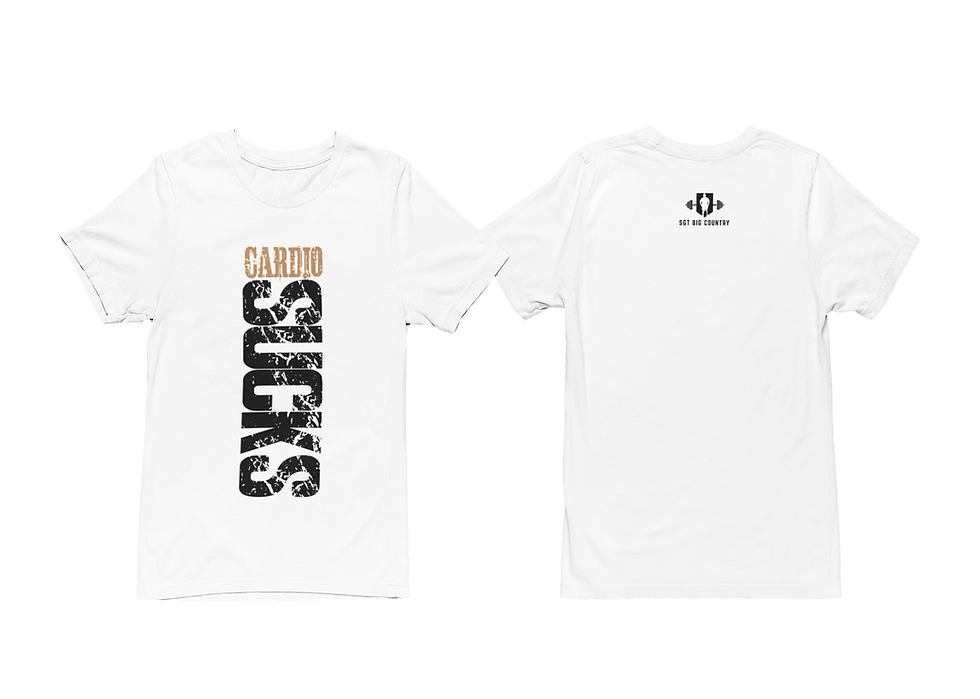 Thumbnail: SGT BIG COUNTRY - CARDIO SUCKS VERTICAL T-SHIRTS