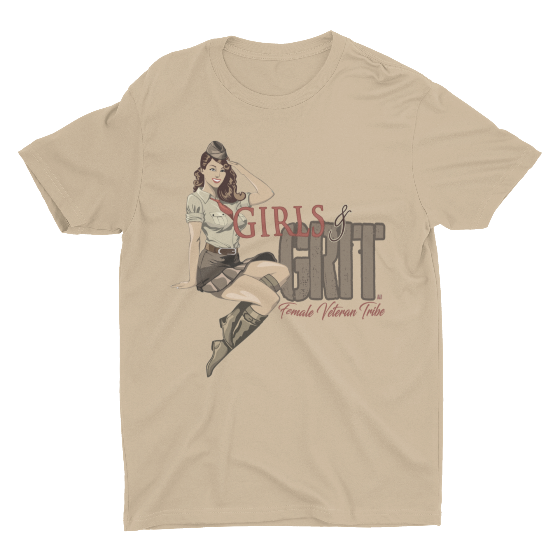AT EASE! VETERANS MAGAZINE - GIRLS & GRIT SHIRT