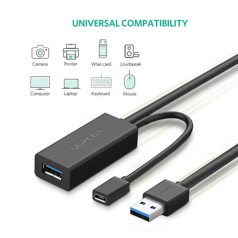 Thumbnail: UGREEN USB Extension Cable USB 3.0 Male to Female Active Repeater Cable