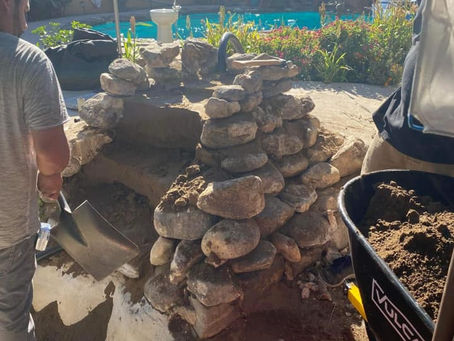 Installing a fountain this week and avoiding the rain