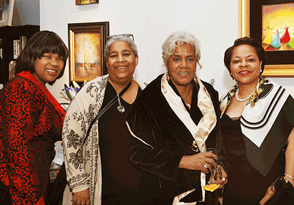Mamie Hansberry and friends at Danny Broadway exhibition 2012