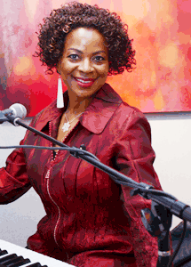 Janice Maxie Reid playing at Marty Goldstein show