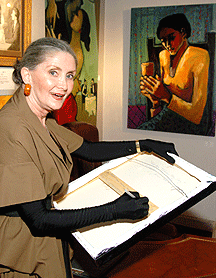 sarena signing painting 10-12-07