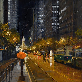 Rainy Night on Market Street by Richard Boyer