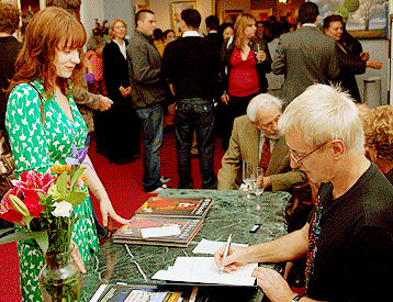 Rafal Olbinski signing book September 2008