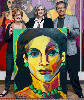 Sarena Rosenfeld with collectors 2014
