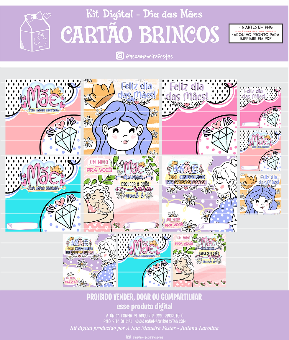 Miniatura: Card para Brinco - (Dia das Mães)