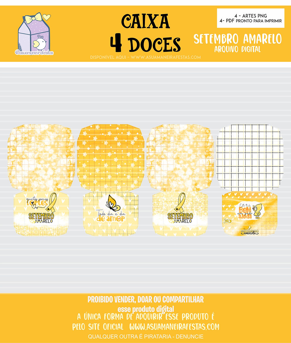 Miniatura: Caixa 4 doces - (Setembro Amarelo) - Arquivo Digital