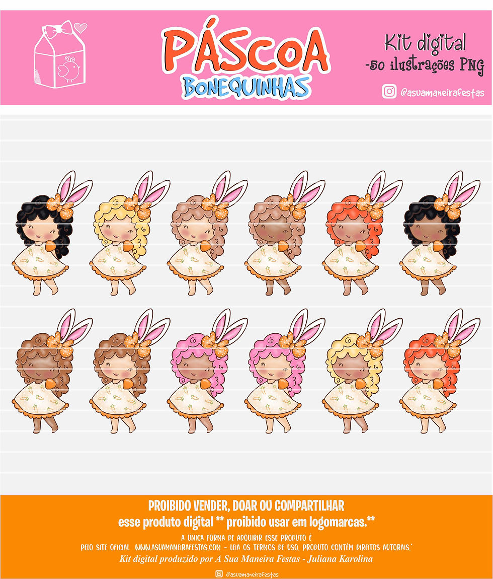 Miniatura: Kit Digital - Páscoa Meninas e Meninos
