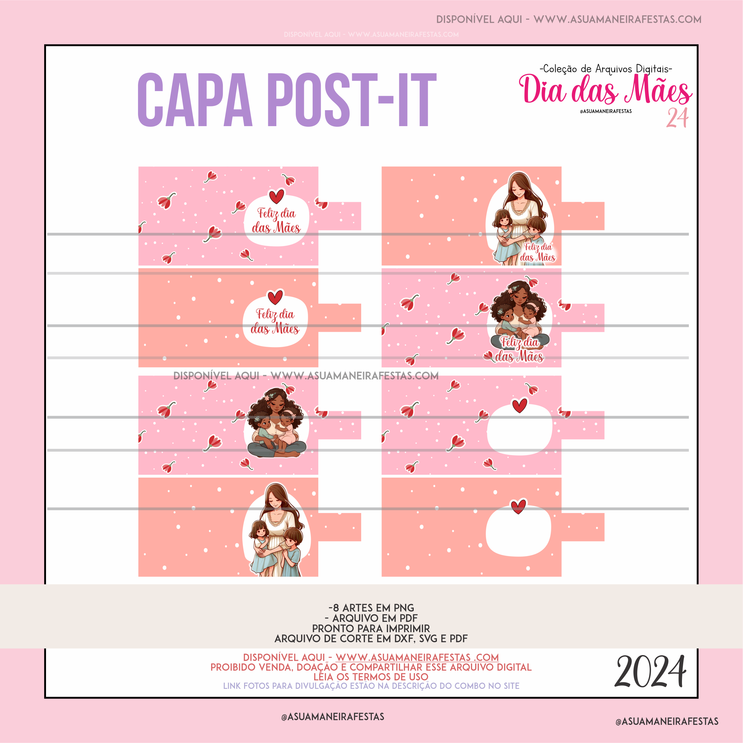 Capa Post-it - Dia das Mães () - Arquivo Digital