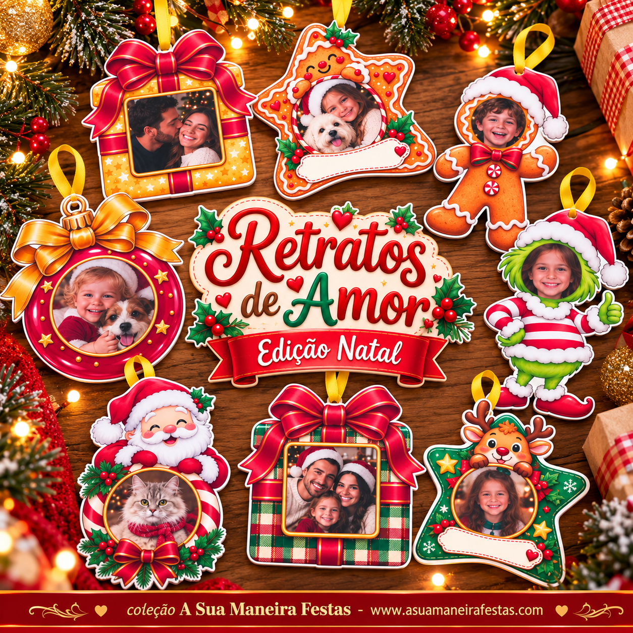 RETRATOS DE AMOR - Natal - MOLDURAS FOTO- Arquivo Digital