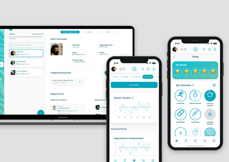 ux design ui design mental health therapy  