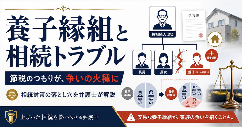 神奈川県の相続で養子縁組が揉める理由｜弁護士が解説