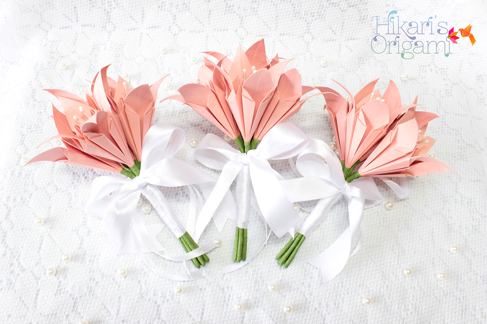 Thumbnail: Buquê de Origami - Lírios I {daminha}