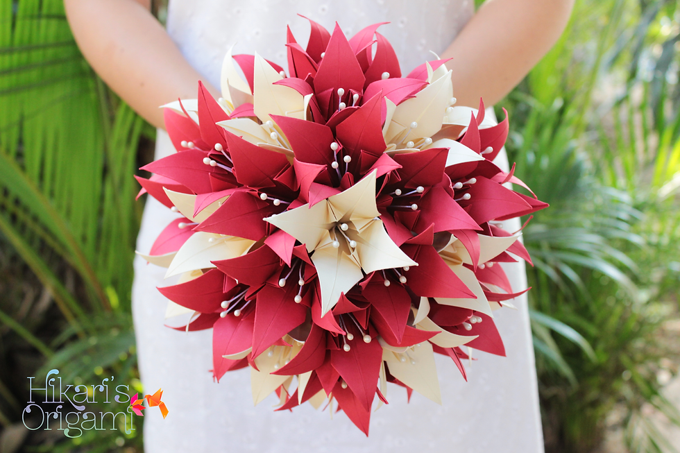 Thumbnail: Buquê de Origami - Lírios II {noiva}