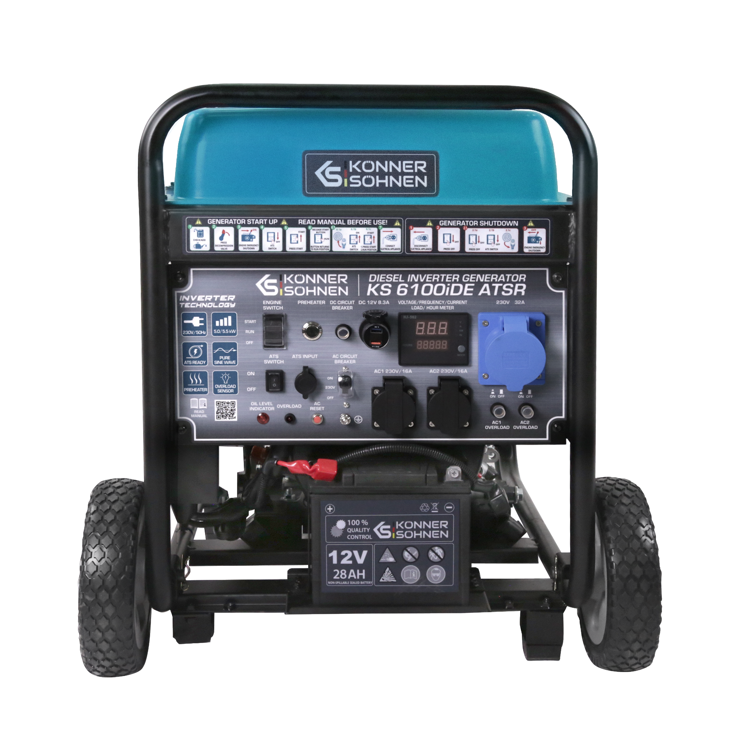 Дизельний інверторний генератор «Könner &amp; Söhnen» KS 6100iDЕ ATSR