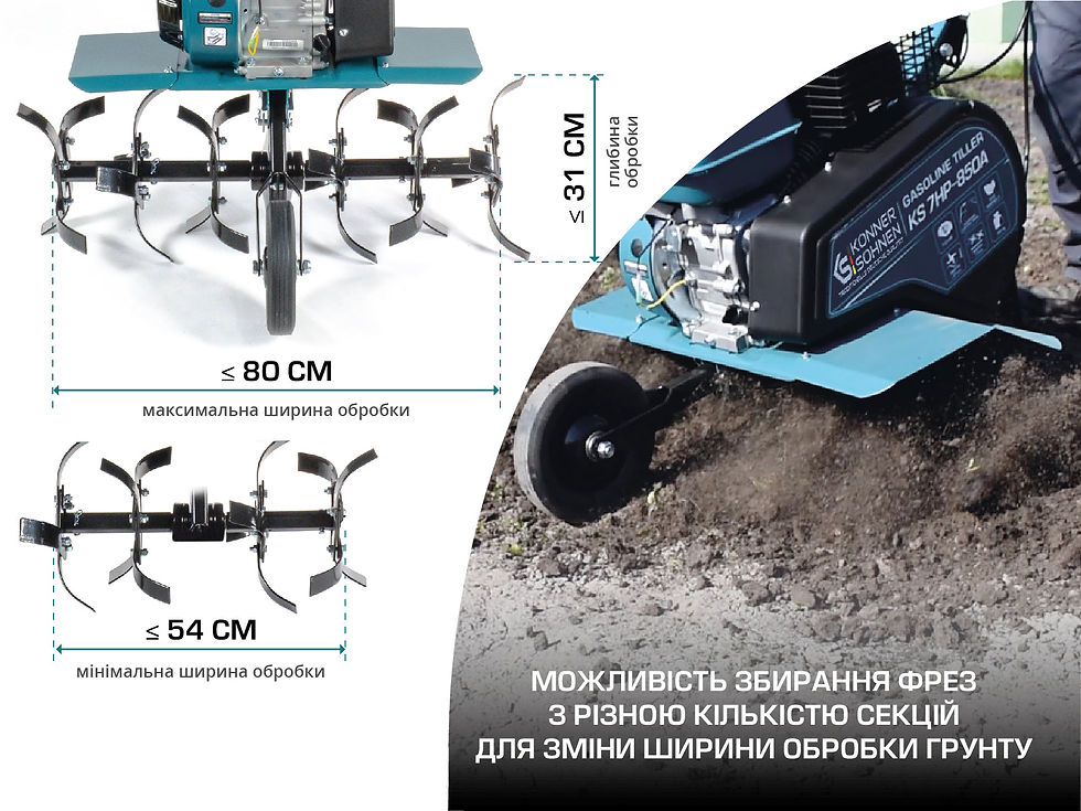 Прев'ю: Бензиновий культиватор KS 7HP-850A