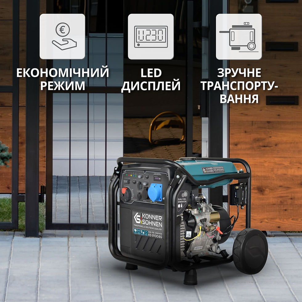 Прев'ю: Інверторний газобензиновий генератор KS 8100iEG