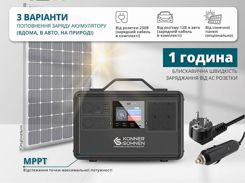 Прев'ю: Портативна зарядна станція KS 2400PS