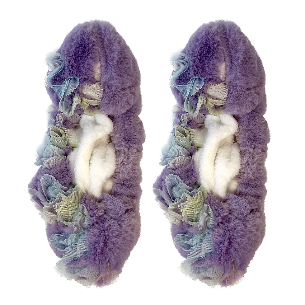 Thumbnail: Soakers Purple With Lace Flower