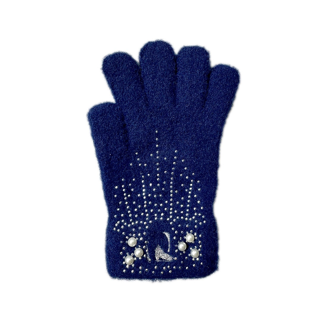 Ice Skater Gloves Navy Blue