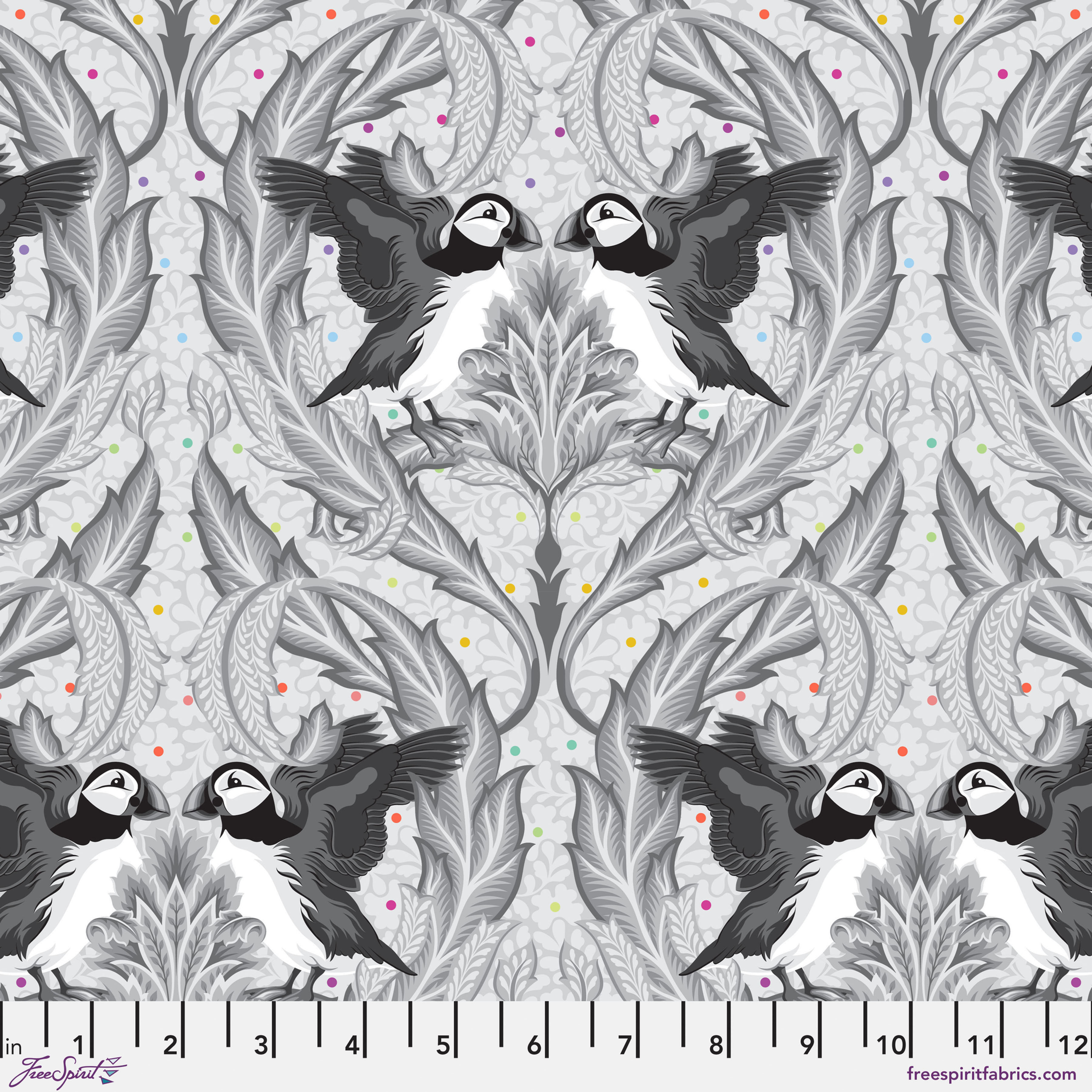 PWTP260 -Whisper - Huffin & Puffin - Graywork - Graywork - Tula Pink