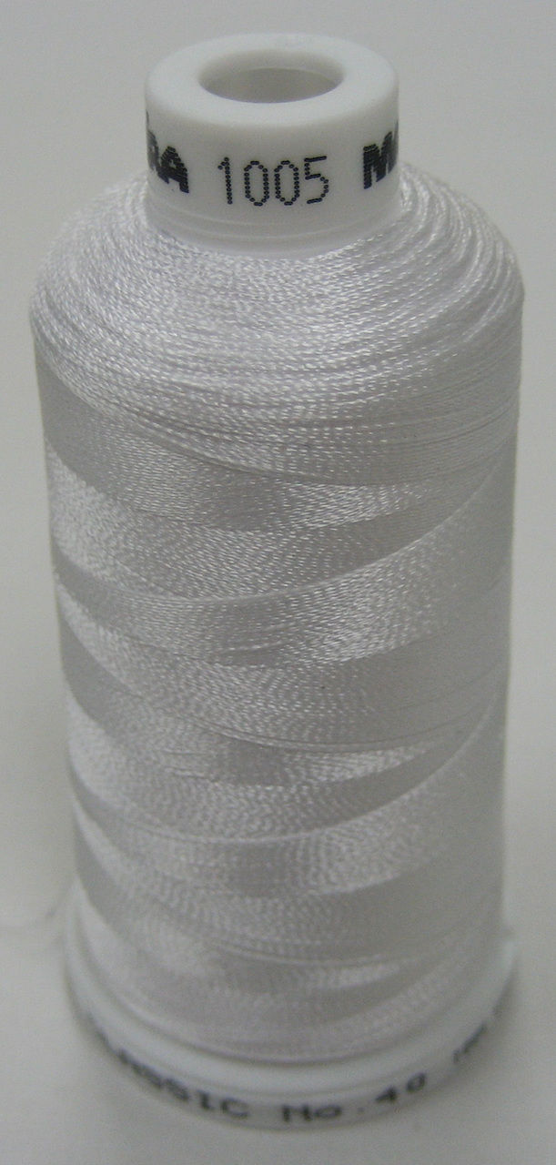 Madeira Rayon Classic 40 #1005 - Fluorescent White