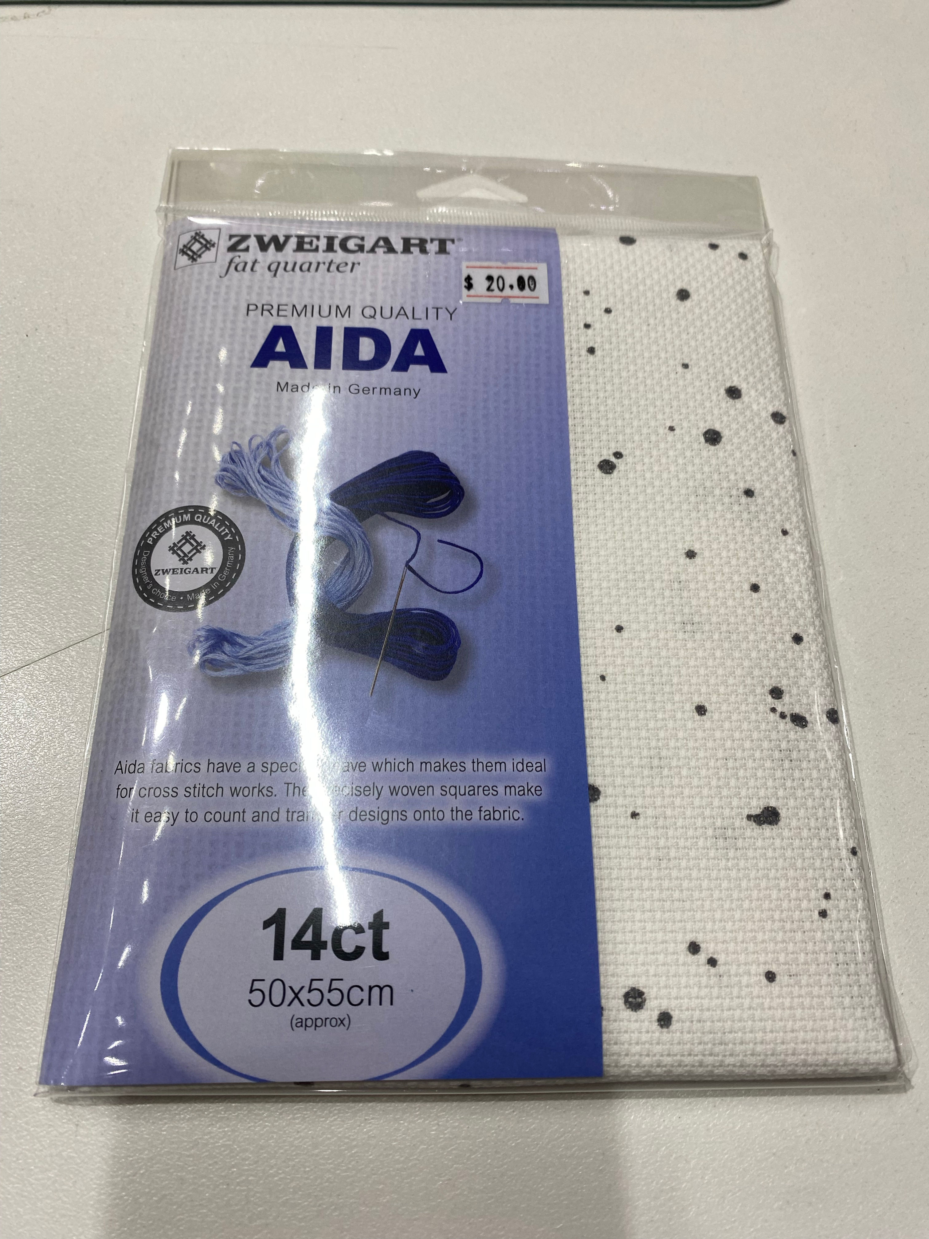 14 Ct Aida Splash - Light Basalt  FQ