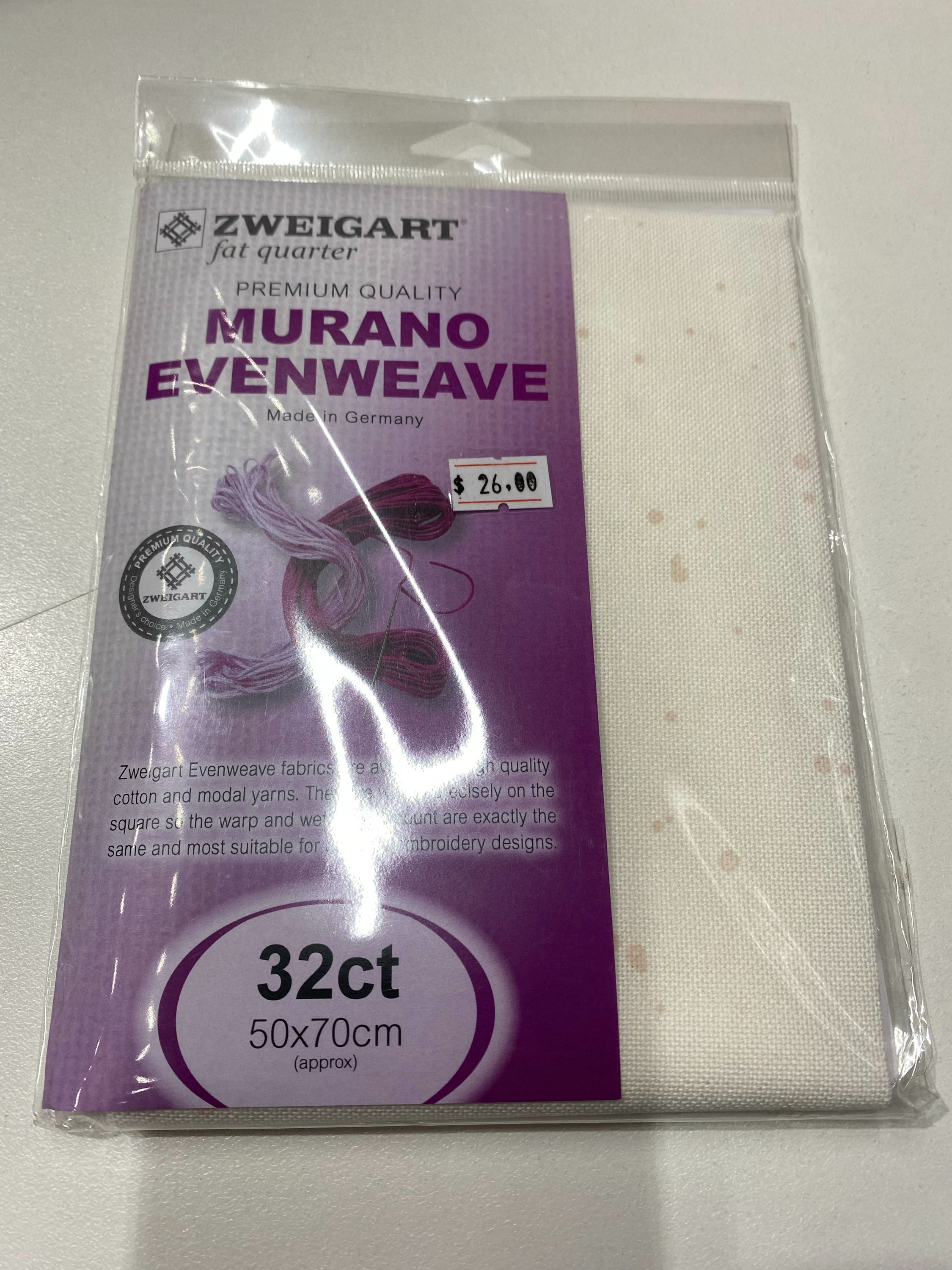 32 Ct Murano Evenweave  Splash - Powder Pink