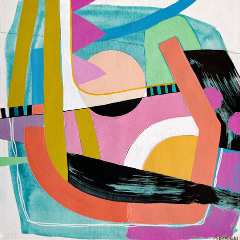 Alyson Borycki mixed media acrylic abstract painting artwork
