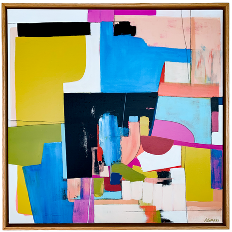 Alyson Borycki mixed media acrylic abstract painting