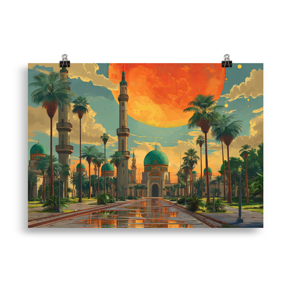 Jeddah VaporWave Wall Art