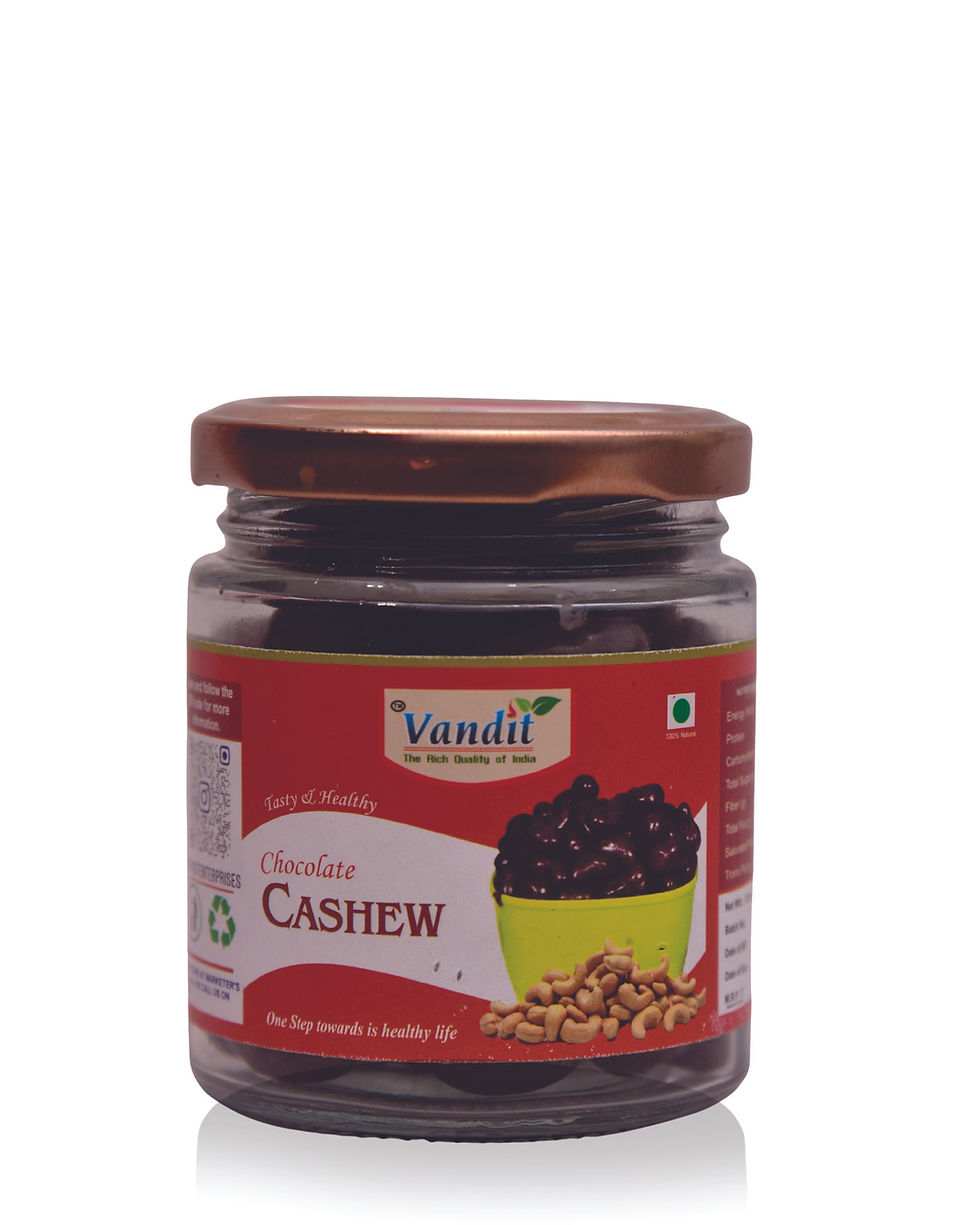 Vandit Craving Chocolate Cashew Candy Jar Front View